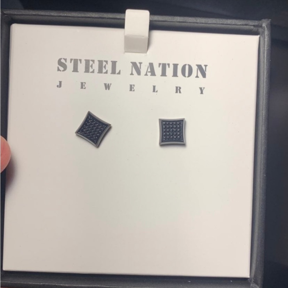Steel Nation All Black Studs
